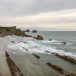 Costa de Loredo en invierno junto al mar Cantábrico